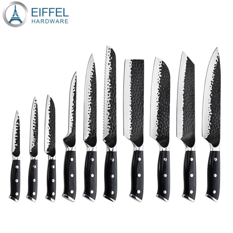 Professional Chef Knife Set 5cr15MOV 10PCS Stainless Steel Knife Set-EKK10PL0059