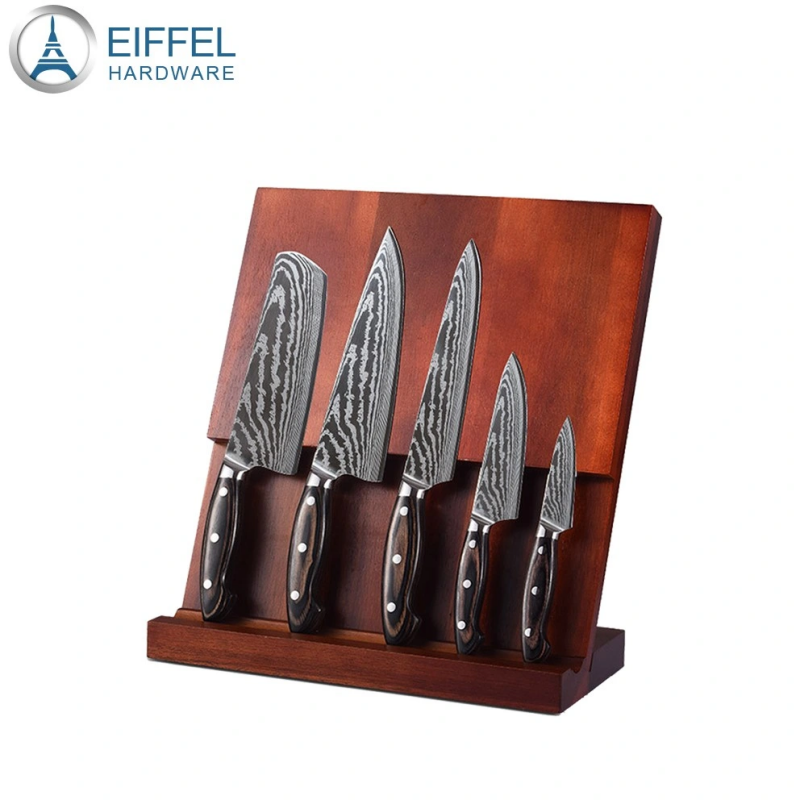 Solid Wood Powerful Magnetic Knife Holder Kitchen Chef Cooking Tools Knife Stand Multifunction Magnet Knife Block-EDK05WD0061