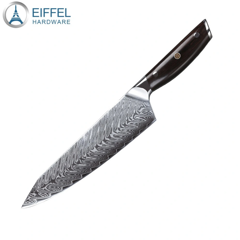 Damascus Chef′ S Knife 8 Inch Professional Handmade Damascus Stainless Steel Kitchen Knife with Ebony Wood Handle