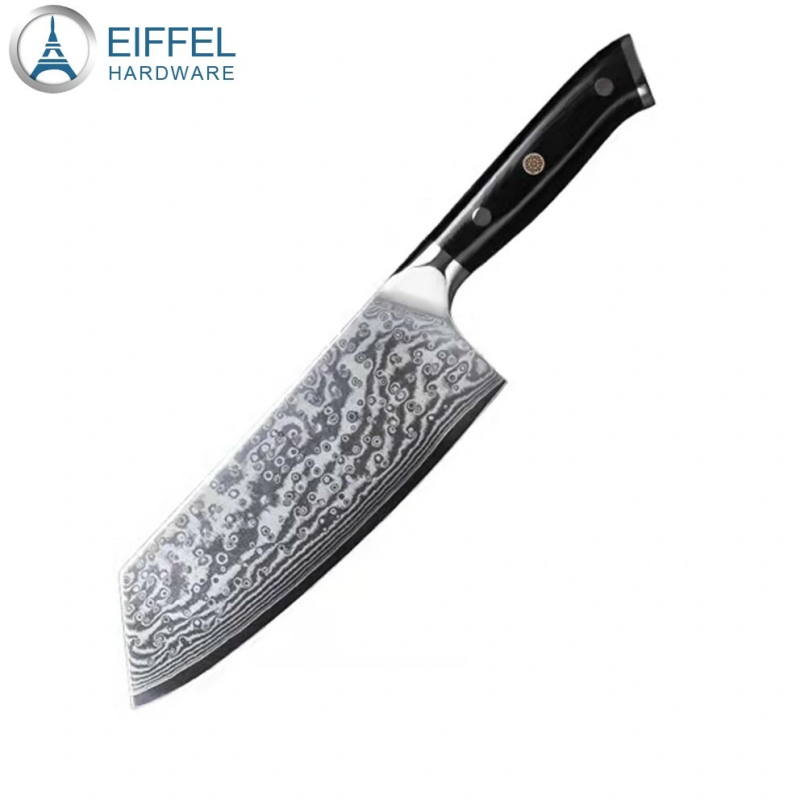 Vg10 Japanese 67 Layers Forged High Carbon Steel Cleaver Chef Butcher Chopping Knife (Bone Chopper) , 7.5 Inch with G10 Handle-EDK05G100014Z